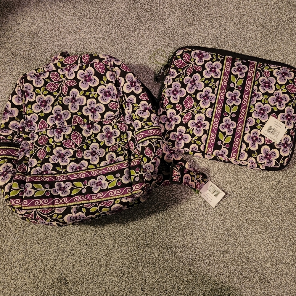 Vera Bradley Backpack & Laptop Case Set